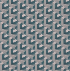 Aufkleber - White abstract geometrical seamless background 3D render