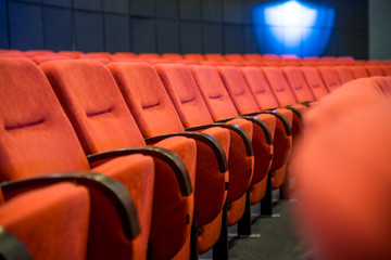 Red theater seats