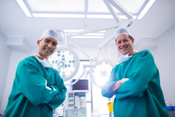 Poster - Portrait of surgeons standing in operation theater