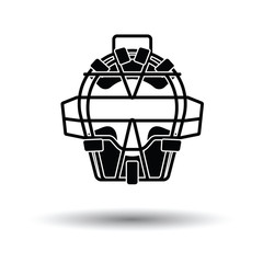 Poster - Baseball face protector icon