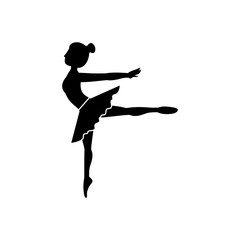 Wall Mural - Girl practice ballet icon. Dancer sport person health and balance theme. Isolated design. Vector illustration