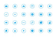 Simple Infographic Icons Set - No. 2 - Sky Blue