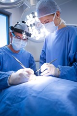 Poster - Surgeons performing operation in operation theater