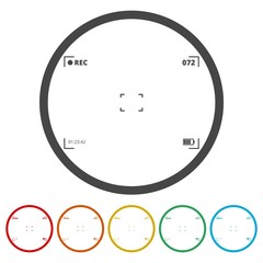 Wall Mural - Camera viewfinder rec background vector 