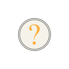 Poster - Question mark line icon, help sign, FAQ, social media, filled vector graphics, a colorful linear pattern on a white background, eps 10.