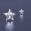© 3djewelry - 3D illustration two diamonds stars on a gray blue background