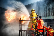 Firefighter Training, The Employees Annual Training Fire Fighting
