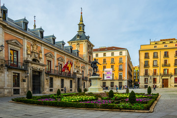 Plaza de La Villa in the old town of Madrid