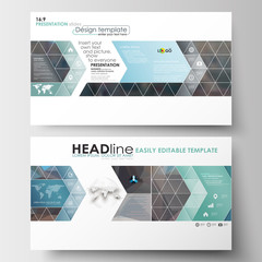 Wall Mural - business templates in hd size for presentation slides. easy editable layouts in flat design. abstrac