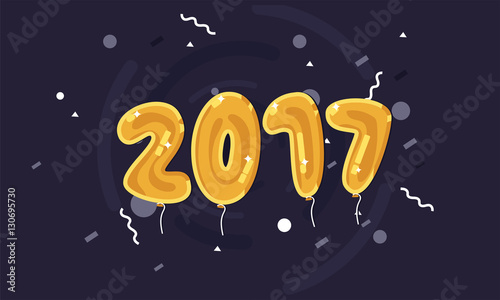 Happy new year 2017 logos 2017 New Year Celebration Logo Design Stock Vector | Adobe Stock