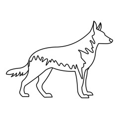 Poster - German wolfhound icon. Outline illustration of german wolfhound vector icon for web