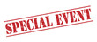 special event red stamp on white background