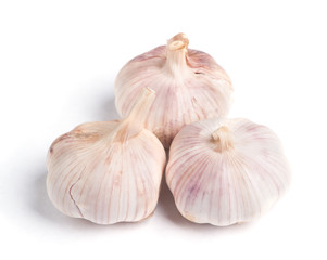 Wall Mural - Garlic isolated on white