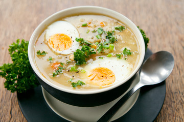 Sticker - egg vegetable soup