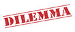 © cone88 - dilemma red stamp on white background