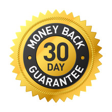 30 Day Money Back Guarantee Label