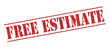 free estimate red stamp on white background