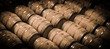 Barrels in Wine Cellar-Bordeaux Wineyard