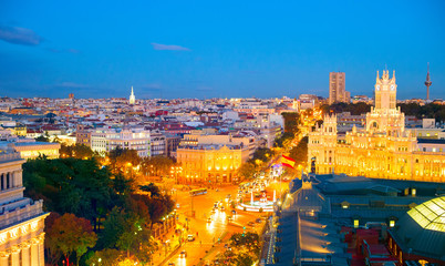 Poster - Skyline of Madrid, Spain