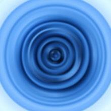 Circular Vibration. Sound Vibrations. Blue Rippled Waves