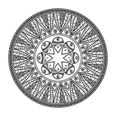 Wall Mural - Mandala oriental symbol icon vector illustration graphic design