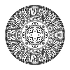 Wall Mural - Mandala oriental symbol icon vector illustration graphic design