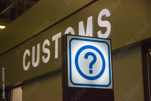Help Desk Information Sign At Airport For Tourist Interrogation
