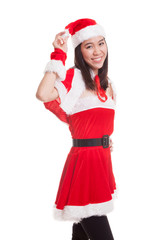 Asian Christmas Santa Claus girl.