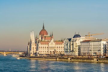 Wall Mural - budapest parliament bank views