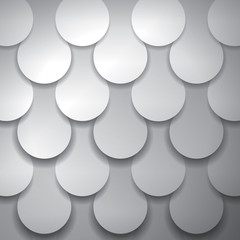 Poster - retro background, volume gray pattern scale, abstract vector wallpaper