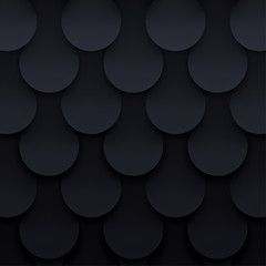 Poster - retro background, volume black pattern scale, vector dark wallpaper