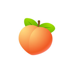 isolated peach illustration