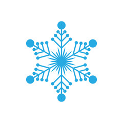Canvas Print - snowflake in flat design. vector illustration.