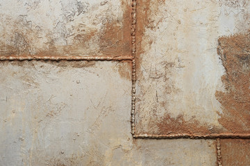 Texture of the metal with welded seams