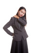 © halfbottle - Young Asian business woman got back pain.