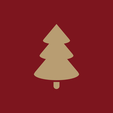 Christmas tree icon. New year and xmas, christmas, winter symbol. Flat design. Stock - Vector illustration