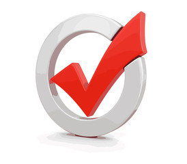 Poster - Check Mark. Image with clipping path