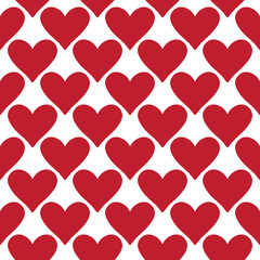 Wall Mural - Seamless vector heart pattern. Repeatable valentine wallpaper.
