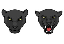 Line Illustration Of A Black Panther Head