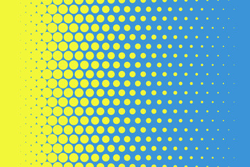 Wall Mural - yellow dots on blue background
