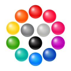 Poster - Set of Many Colorful Balloons