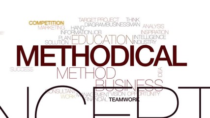 Wall Mural - methodical animated word cloud. kinetic typography.