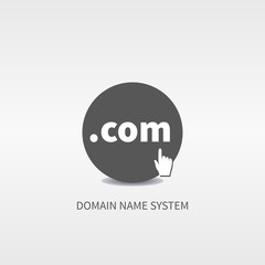 Fototapete - Domain name services web logo, icon, button.