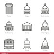 US State Capitols (Part 4) - Line Style Icons