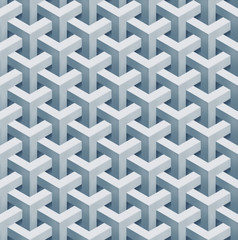 Aufkleber - White abstract geometrical seamless background 3d rendering