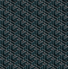 Aufkleber - Abstract geometrical seamless background 3D render