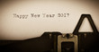 Happy New Year 2017 - geschrieben auf einer alten Schreibmaschine