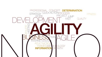 Wall Mural - agility animated word cloud. kinetic typography.