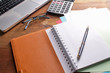 © jibamjr - Office workplace with laptop and smart phone on wood table