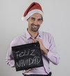 © Pepa Morente - Santa Claus con un mensaje Feliz Navidad